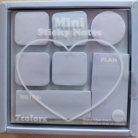 Blue eyeshadow palette Starlight Coral Sticky notes memo pad notepad - Picture 1 of 1